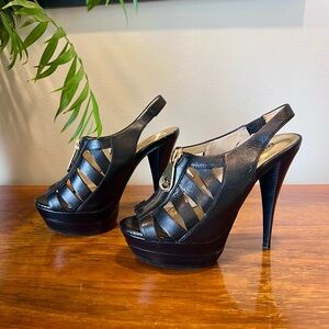 Michael Kors Black Leather Stiletto Heels